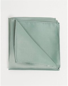 Шалфейно зеленый атласный платок для нагрудного кармана Asos design