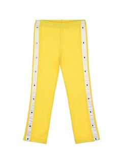 Желтые спортивные брюки с белыми лампасами детские Twinset