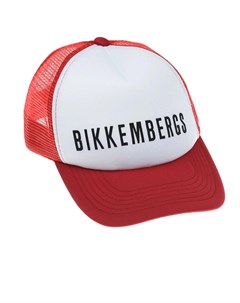 Красно белая бейсболка с логотипом детское Bikkembergs