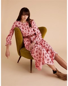 Свободное платье миди с цветочным узором Marks Spencer Marks & spencer