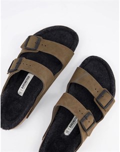 Сандалии пыльно бетонного серого цвета Arizona Birkenstock