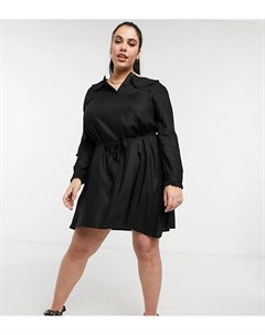 Черное платье мини с широким воротником Vero moda curve