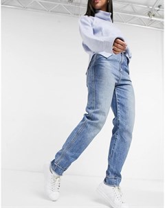 Синие джинсы с завышенной талией в винтажном стиле Marion Free people