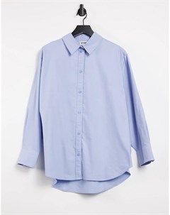 Голубая oversized рубашка Edyn Weekday