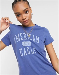 Синяя классическая футболка American eagle