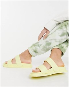 Желтые сандалии из гибкого пластика Friday Asos design