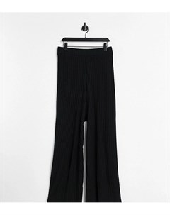 Черные широкие трикотажные брюки Curve от комплекта Loungeable