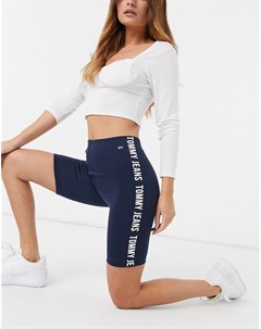 Темно синие шорты леггинсы Tommy jeans