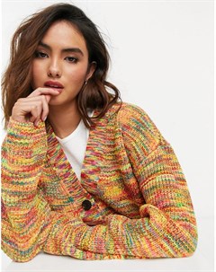 Кардиган с V образным вырезом из пряжи многооттеночного окрашивания Maison scotch