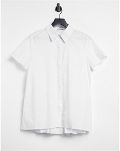 Белая рубашка с короткими рукавами Glamorous