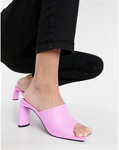 Розовые мюли на каблуке с броским носком Vice Public desire