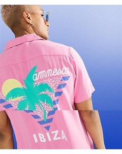 Классическая рубашка с отложным воротником и принтом Ibiza Amnesia Asos design