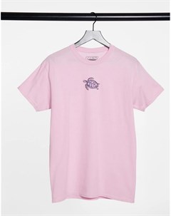 Oversized футболка с принтом черепаха New love club