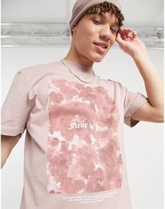 Розовая футболка с цветочным принтом River island