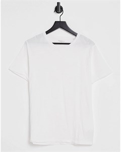 Белая футболка из органического хлопка Knowledge cotton apparel