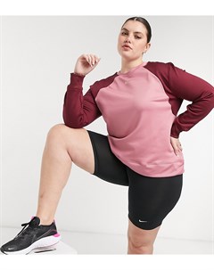 Розовый свитшот с круглым вырезом Plus Therma Nike training