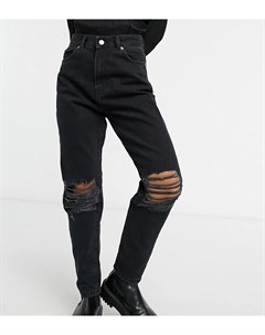 Черные джинсы свободного кроя с рваной отделкой Nora Dr denim petite