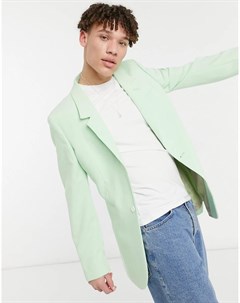 Зауженный удлиненный пиджак мятного цвета Asos design