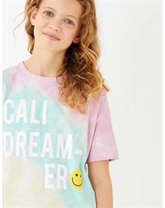 Хлопковая футболка с надписью Cali Dreamer Marks & spencer
