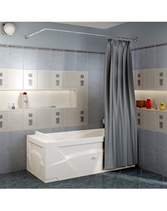 Карниз для ванны Г образный для шторы на прямоугольную ванну 160x75 1 12 2 0 0 983 Radomir