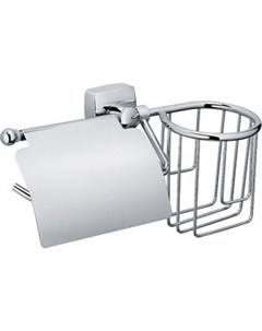Держатель туалетной бумаги и освежителя Kvadro с крышкой хром FX 61309 10 Fixsen