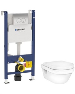 Комплект унитаза Hygienic Flush с инсталляцией Geberit кнопкой сиденьем микролифт 5G84HR01 458 124 2 Gustavsberg