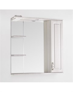 Зеркало шкаф Олеандр 2 Люкс 75 с подсветкой рельеф пастель ЛС 00000203 Style line
