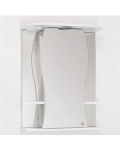 Зеркальный шкаф Лорена 55 с подсветкой белый ЛС 00000120 Style line