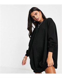 Черное платье свитшот в стиле oversize ASOS DESIGN Petite Asos petite