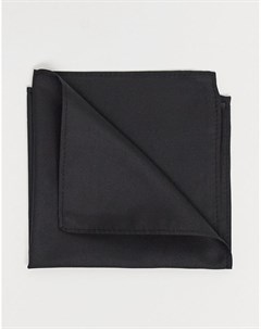 Атласный черный платок для нагрудного кармана Asos design