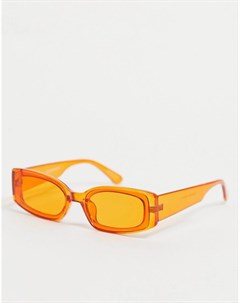 Оранжевые прямоугольные солнцезащитные очки Vero moda