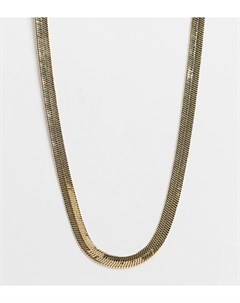 Позолоченное ожерелье цепочка с плоскими звеньями Orelia