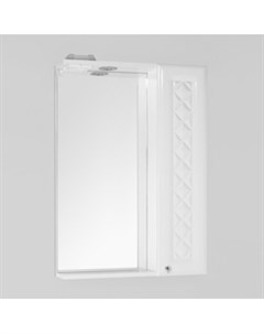 Зеркало шкаф Канна Люкс 60 с подсветкой белый ЛС 00000294 Style line