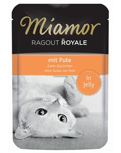 Ragout Royal для взрослых кошек с индейкой в желе 100 гр х 22 шт Miamor