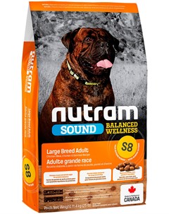 Sound Balanced Wellness S8 Dog Adult Large Breed для взрослых собак крупных пород с курицей 11 4 кг Nutram