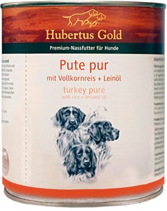 Для взрослых собак пюре из индейки с рисом 800 гр Hubertus gold
