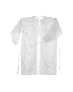 Халат на завязках Спанбонд Белый XL Расходные материалы и одежда для процедур Чистовье