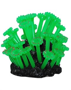 Коралл аквариумный Анемоны зеленые силиконовый 10 см Уют