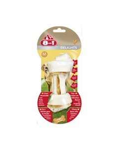 8in1 DELIGHTS M Косточка для взрослых собак средних пород с курицей