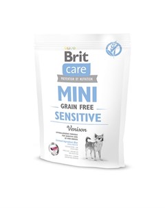 Care Sensitive Grain Free Сухой беззерновой корм для взрослых собак мини пород с чувствительным пище Brit*