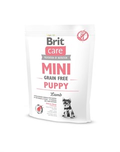 Care Mini Grain Free Puppy Сухой беззерновой корм для щенков мини пород с ягненком 400 гр Brit*