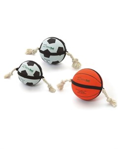 Karlie Action Ball Игрушка для собак футбольный мяч с верёвкой Flamingo