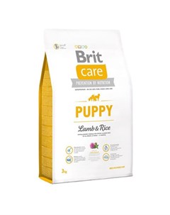 Care Puppy Сухой корм для щенков всех пород с ягненком и рисом 3 кг Brit*