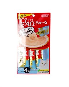 CIAO Лакомство для взрослых кошек японский тунец и рыба бонито 56 гр Inaba