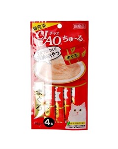 CIAO Лакомство для взрослых кошек желтоперый тунец 56 гр Inaba