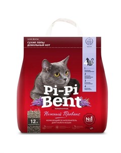 Нежный Прованс Комкующийся глиняный наполнитель для кошек 5 кг Pi-pi bent