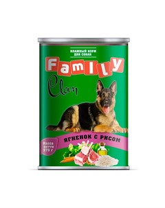 Паштет для взрослых собак всех пород с ягненком и рисом 970 гр Clan family