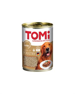 Кусочки паштета в соусе для взрослых собак всех пород три вида птицы 400 гр Tomi