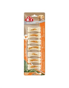 8in1 Delights Bones Strong XS Косточки для взрослых собак мелких пород с курицей 140 гр