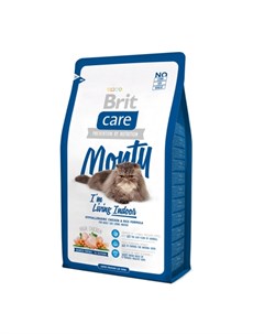 Care Cat Monty Indoor Сухой корм для взрослых кошек живущих в помещении с курицей 2 кг Brit*